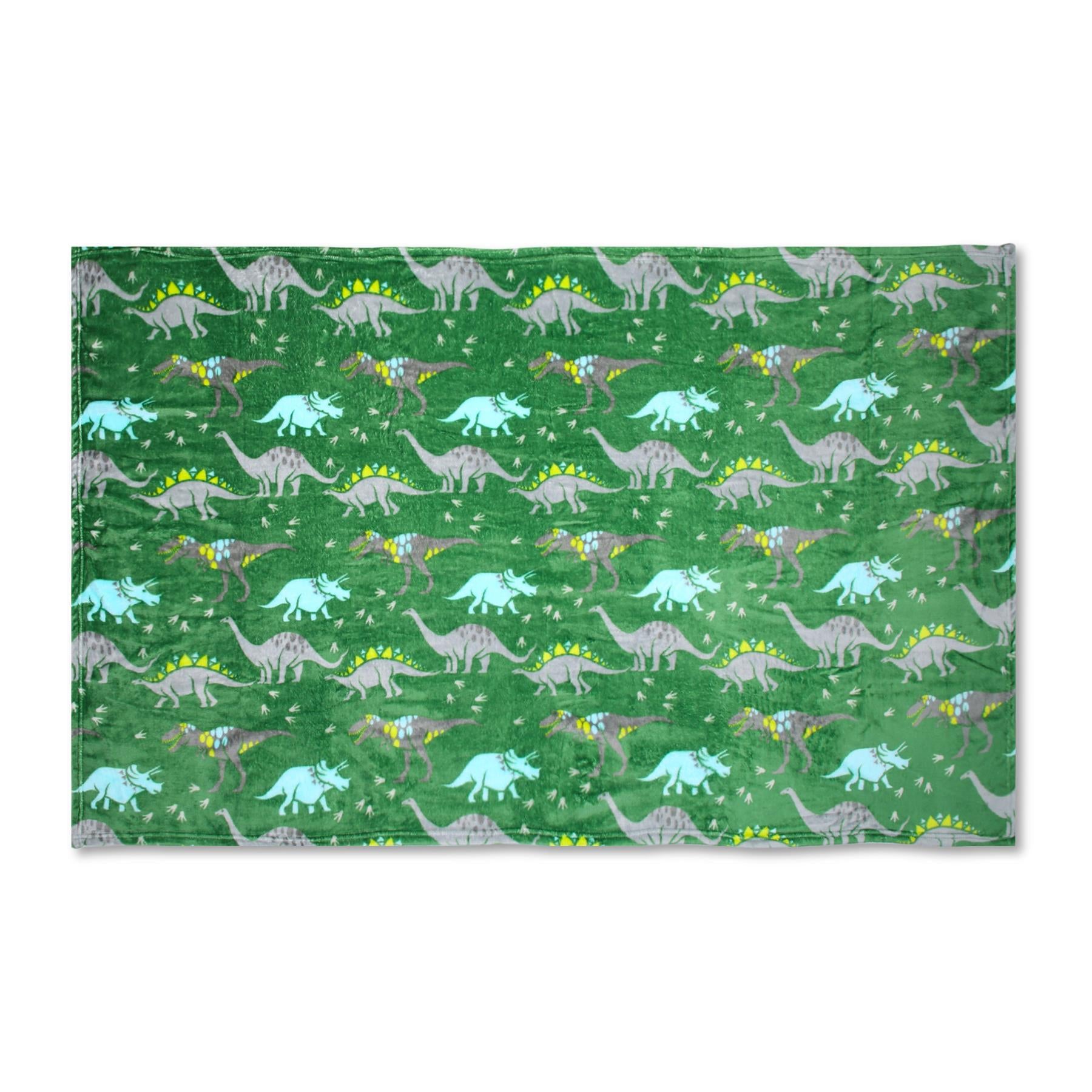 Flannel Fleece Dinosaur Blanket