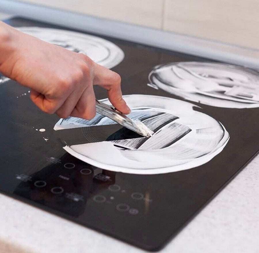Mr Gadget Solutions Non-Scratch hob Scraper Suitable for Induction, Ceramic and Halogen hobs + 10 Extra Blades