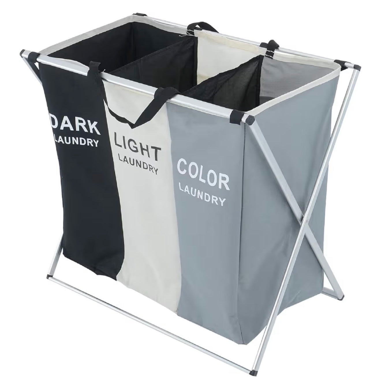3 compartment washing basket
