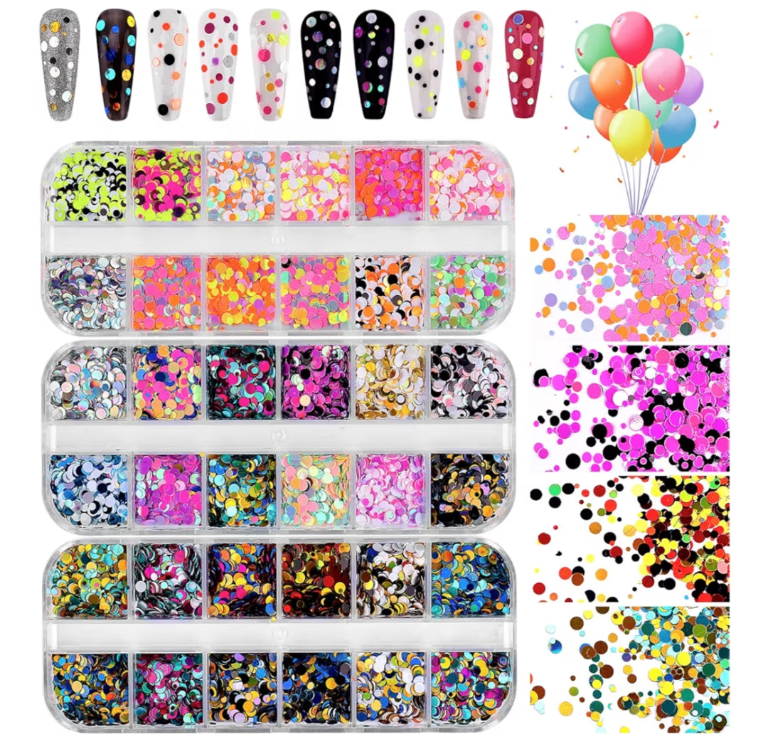 36 Color Nail Sequins