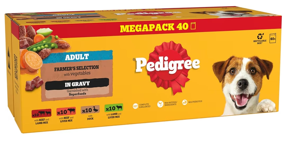Pedigree Mixed Selection in Gravy 40 Pouches