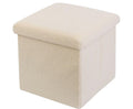 Teddy Foldable Storage Cube- Cream