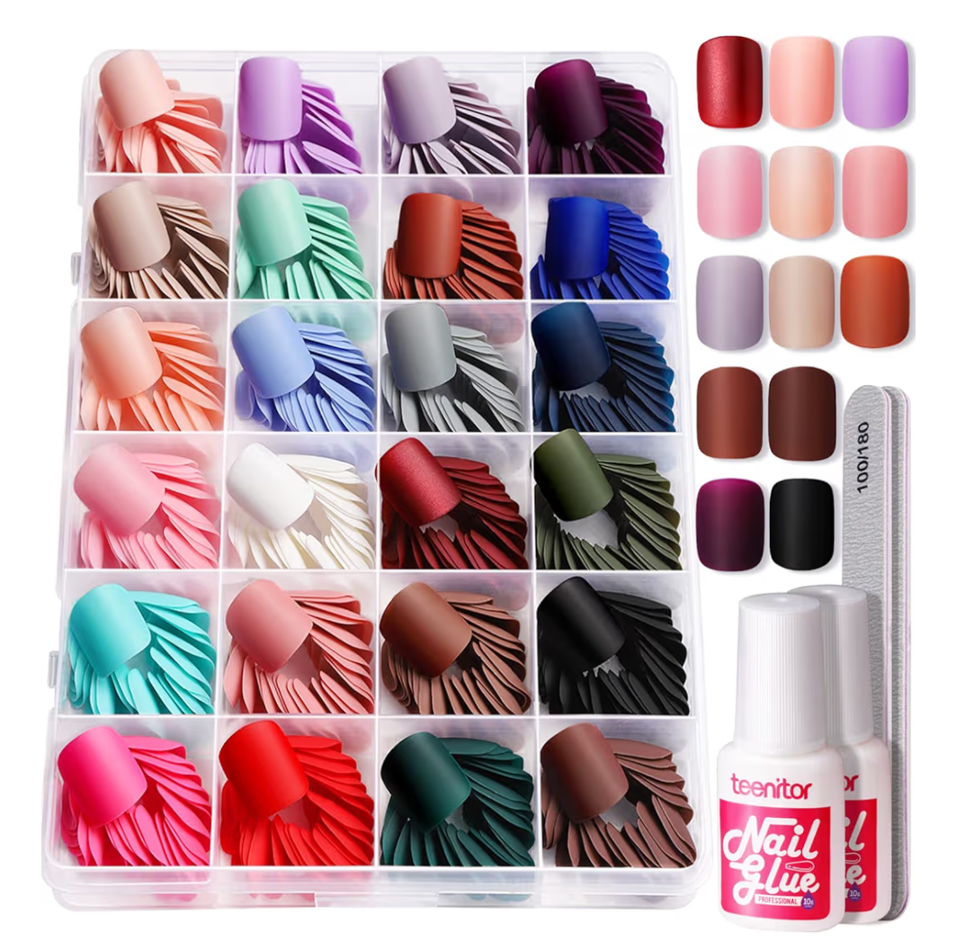 Short Square Press on Nails - 576pcs