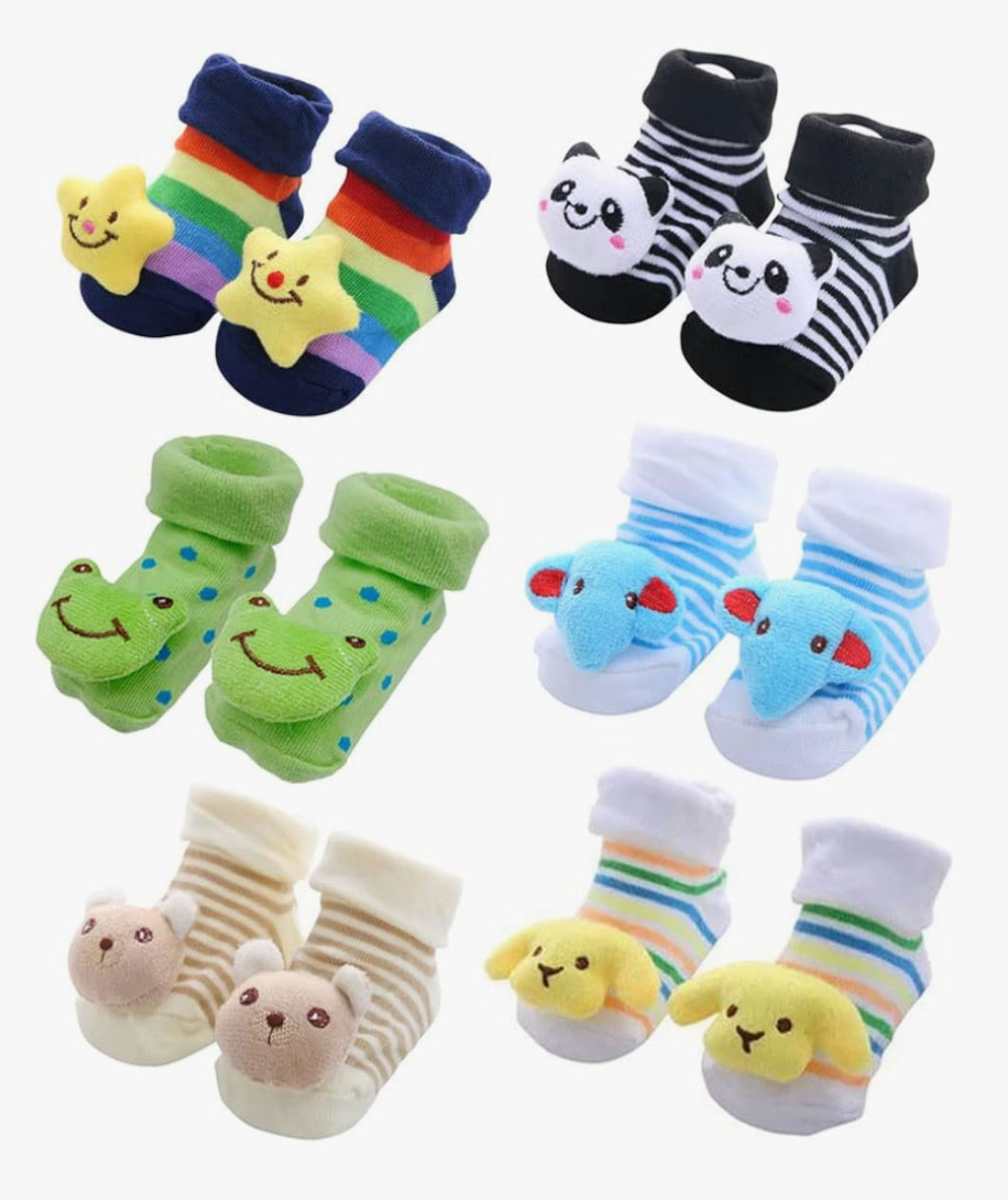 6 pair boys babies booties