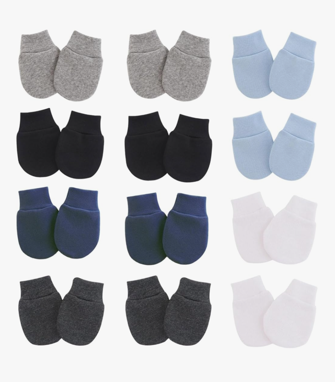 12 pairs Baby mittens