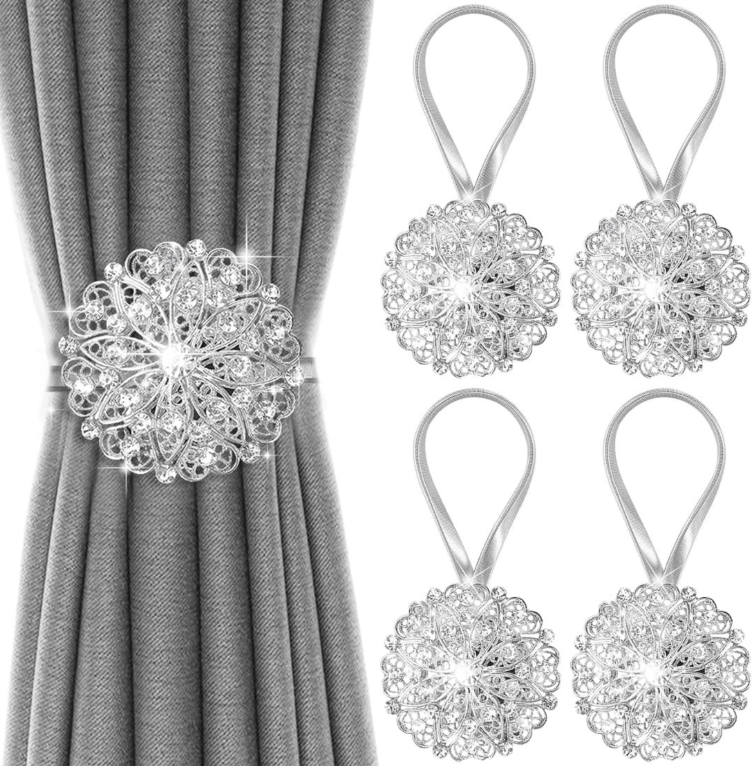 Silver bling Curtain Tie Backs