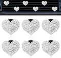 6PCS Bling Heart Car Vent Clips