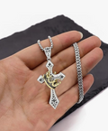Stainless Steel Cross Necklace for Men