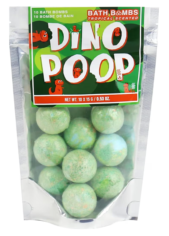 Dino Dinosaur Poop Bath Bombs 10-Pack Tropical Scent