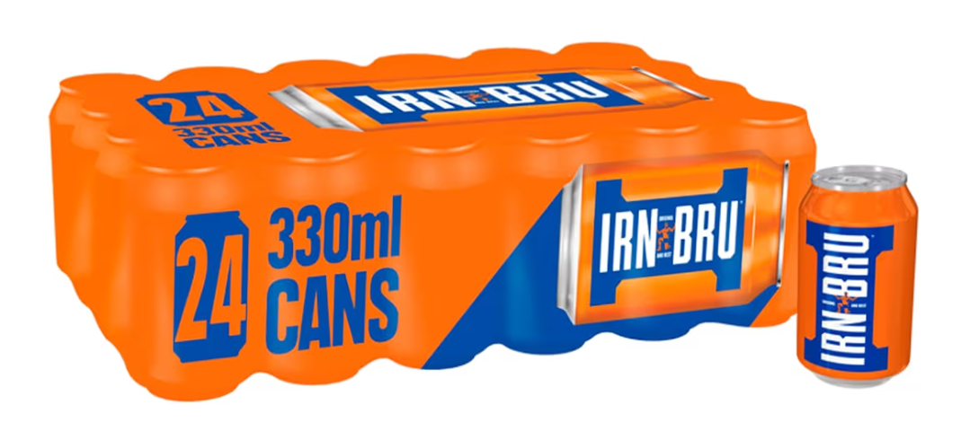 IRN-BRU Regular Flavoured Fizzy Drinks 24 Pack