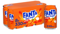 Zero Sugar Fizzy Fanta Orange Pack of 8