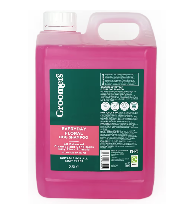 2.5L floral dog shampoo