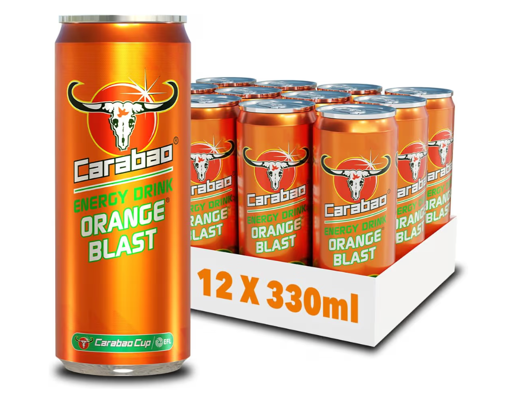 Carabao Energy Drink Orange Black Pack of 12