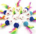 Feathered mice cat toys