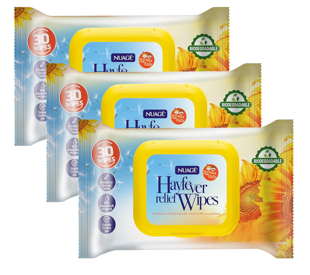 Hayfever Relief Wipes pack of 3