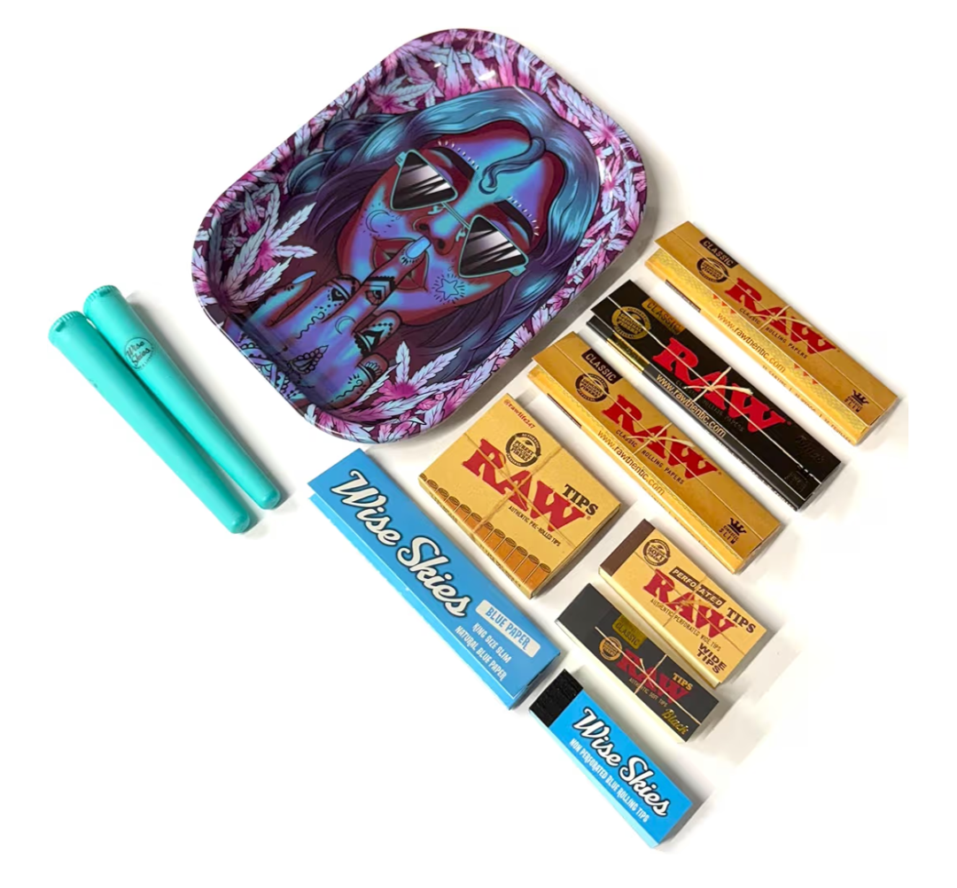 Rolling Tray Kit with Grinder & Accessories