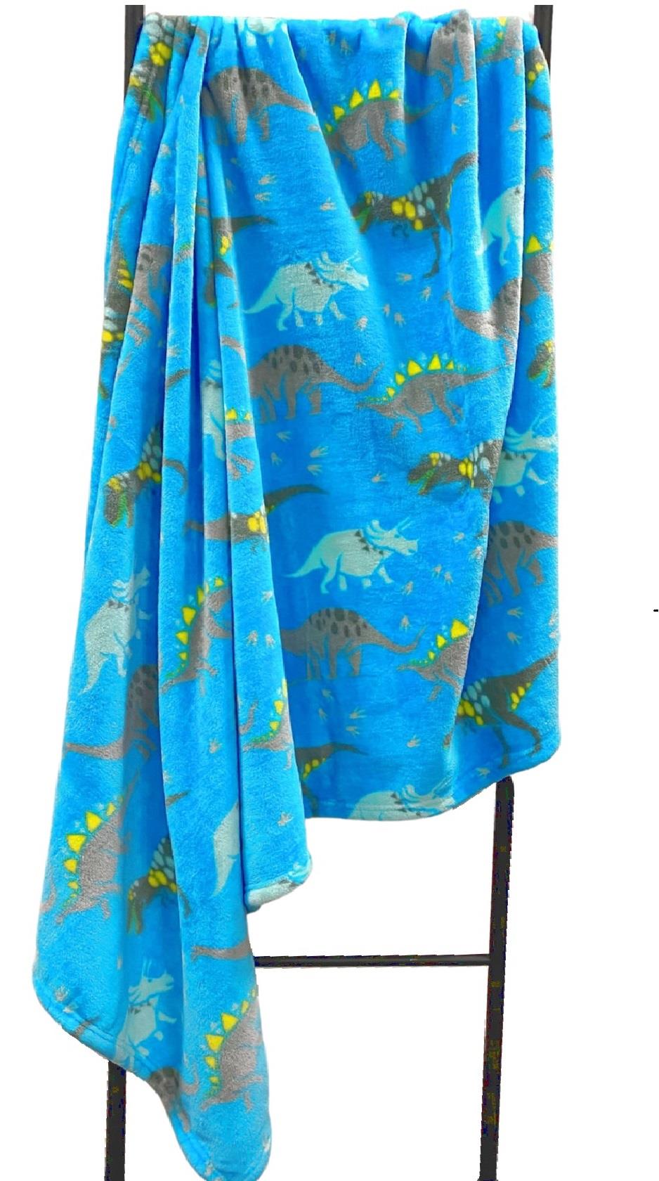 Flannel Fleece Dinosaur Blanket