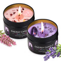 Crystal Candle Set - Lavender & Sage Salts