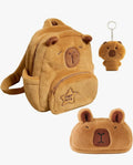 Capybara Backpack pencil case & keychain set