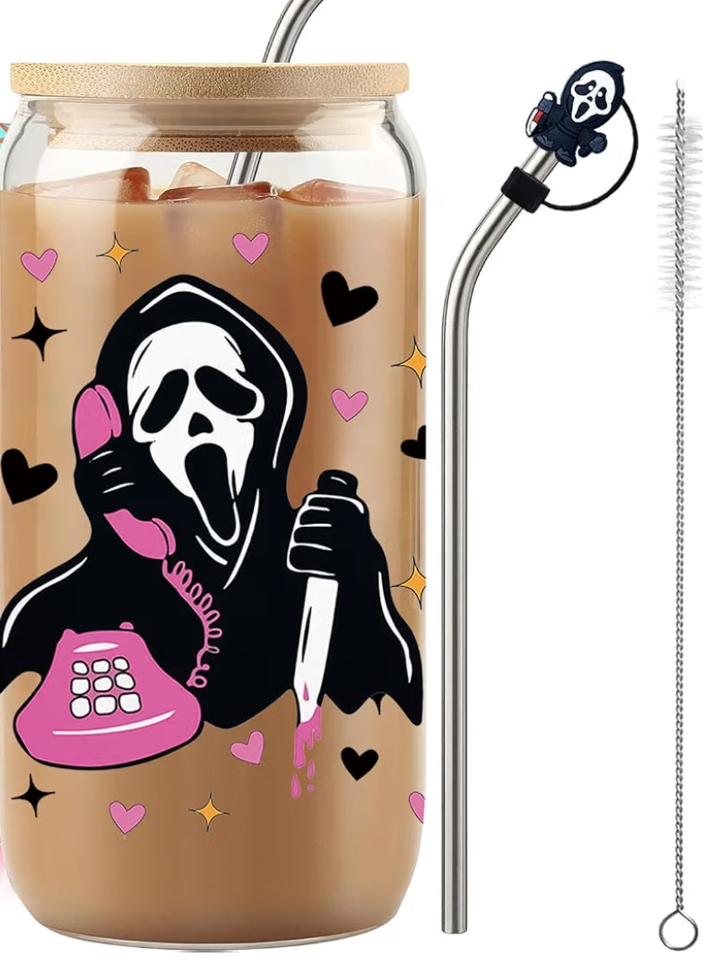 Ghost Coffee Matcha Glass