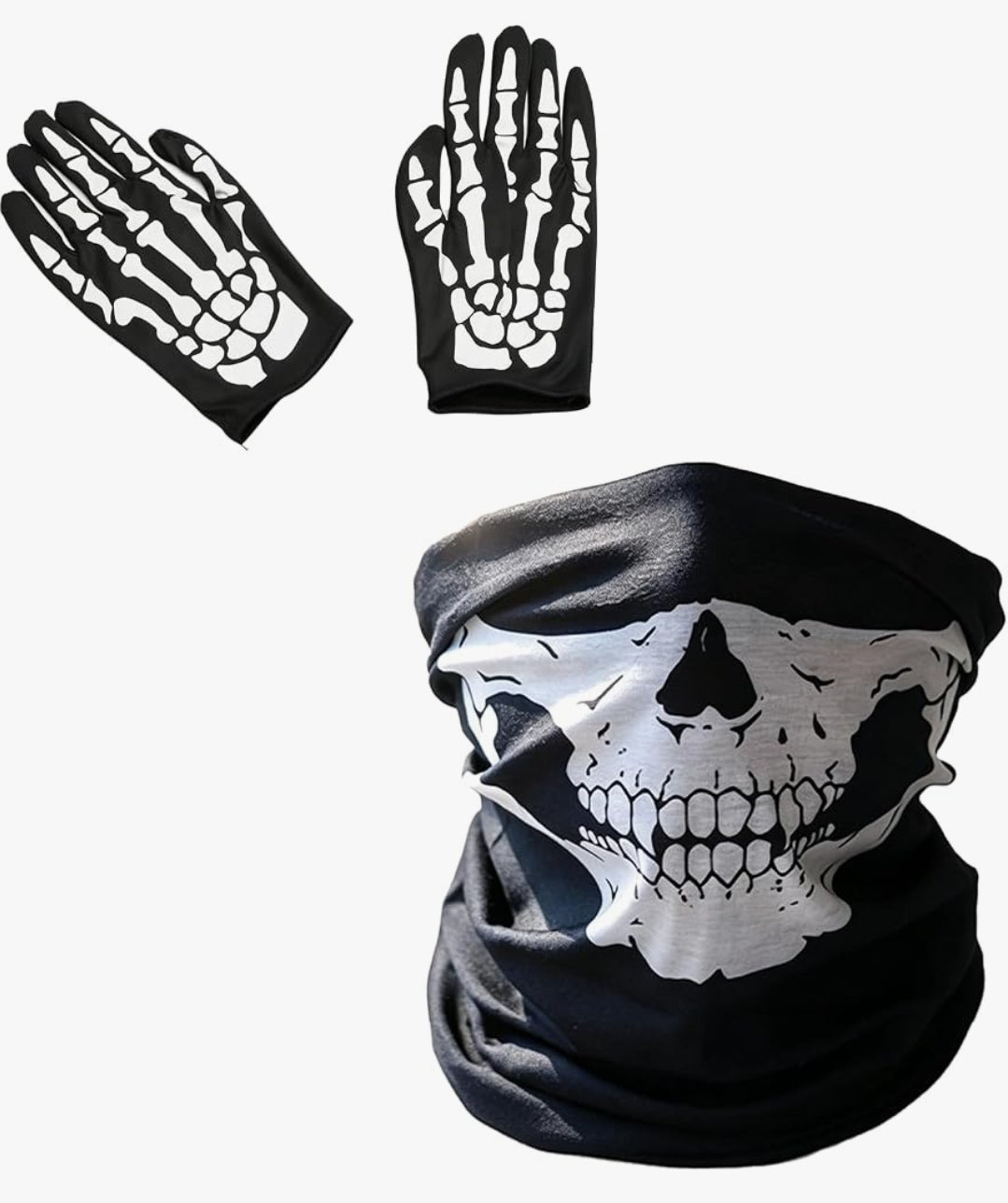 Gloves,Halloween Skull Grim Reaper Mask Gloves