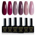 6 Colours Winter Gel Polish Nail Art Manicure Set