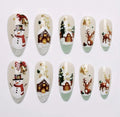 24pcs of water droplet shaped press on nails