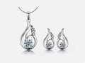 Crystal Angel Wing Earring & Necklace Set