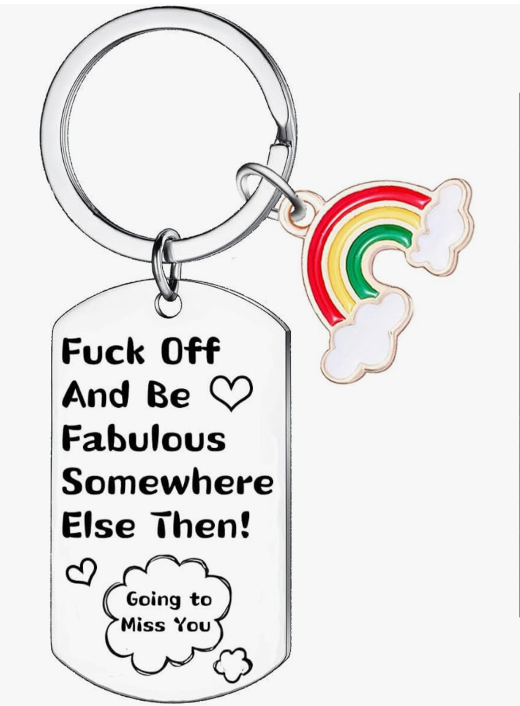 Rude novelty keychain