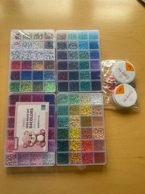 15000Pcs Seed Beads Set 96 Colors Bracelet Jewelry Making Kit