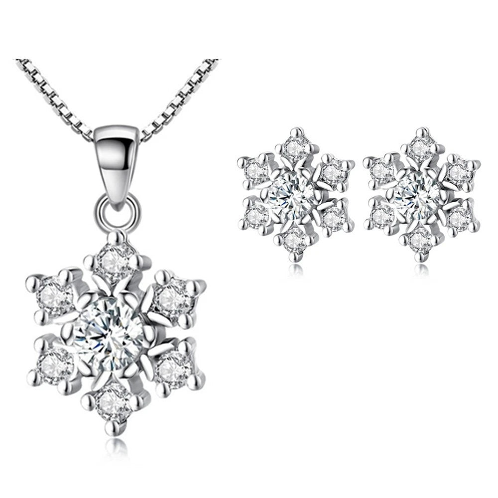 Snow Flake Christmas jewellery set