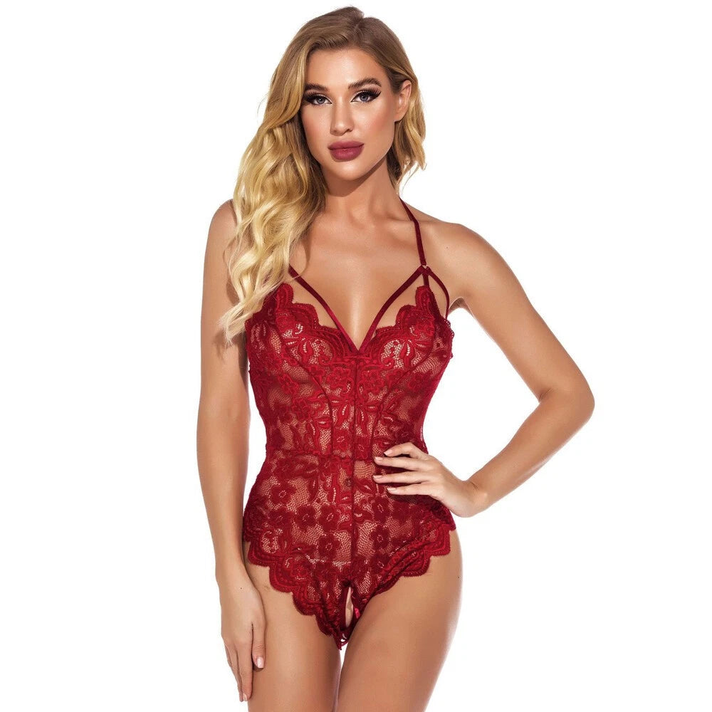 Sexy Lace Bodys Lingerie Crotchless Bodysuit