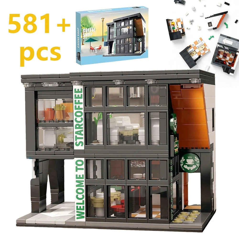 LED Building Blocks Set Coffee Shop