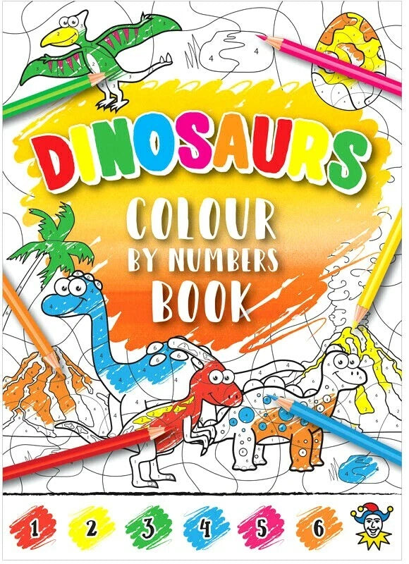 Dinosaurs colouring by numbers