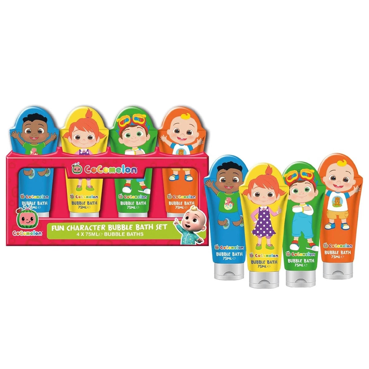 Fun Character Bubble Bath Set 4 x 75ml