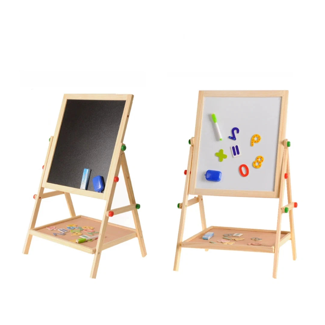 Kids 2 in 1 Wooden Blackboard Whiteboard