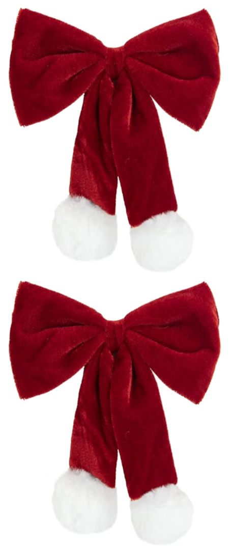 Pack of 2 Christmas hair bows