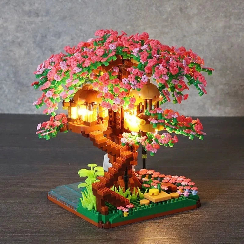 Mini Sakura Tree Building Blocks Set