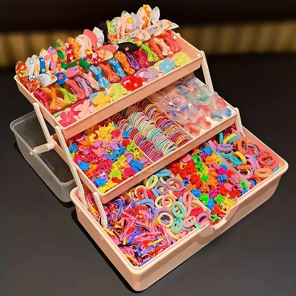 555pcs Colorful Butterfly Hair Clips Set for Girls
