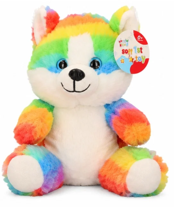 Soft Rainbow Dog Plush Toy