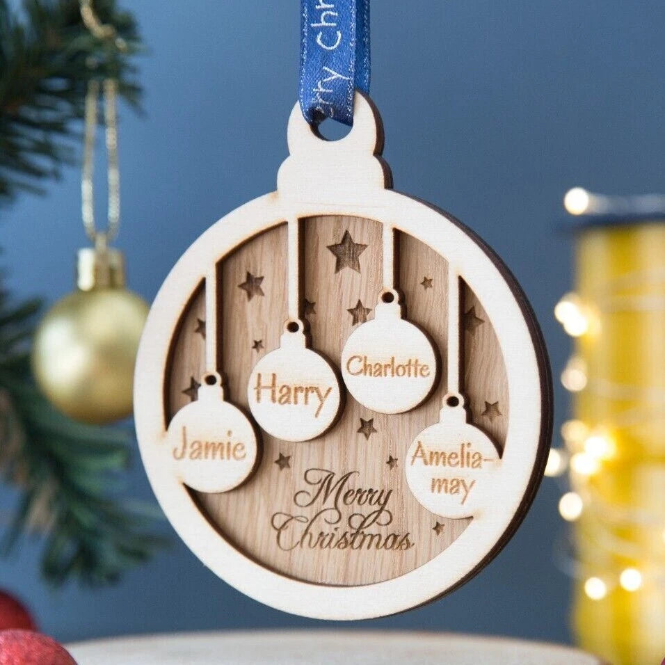 Personalised Christmas Bauble Tree