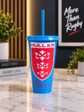 Personalised cup with lid & straw