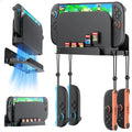 Nintendo Switch Metal Wall Mount with storage for 4 Joycon & 5 Game Cards