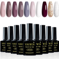 10 PCS Nude Series Winter Gel Polish Art Nail