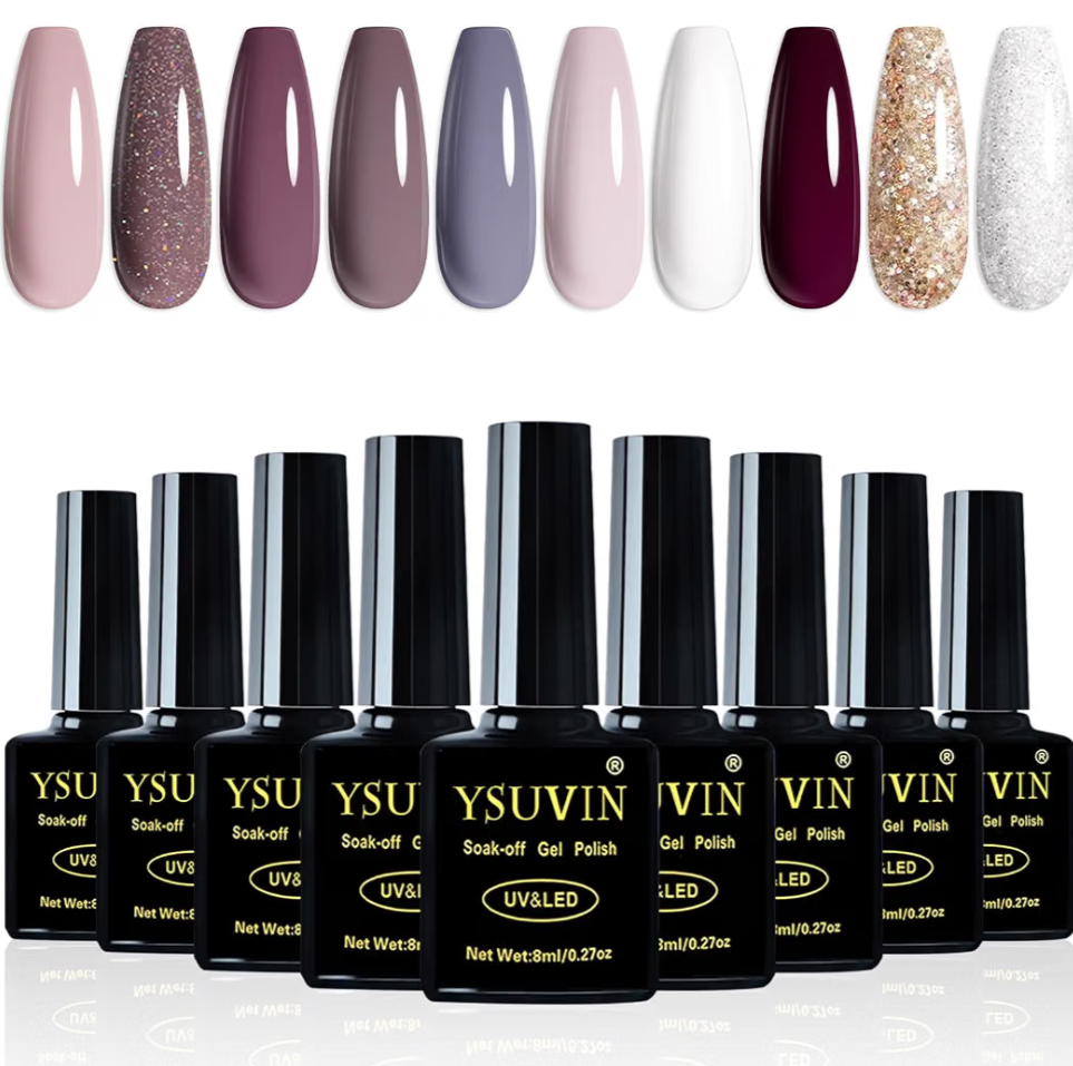 10 PCS Nude Series Winter Gel Polish Art Nail