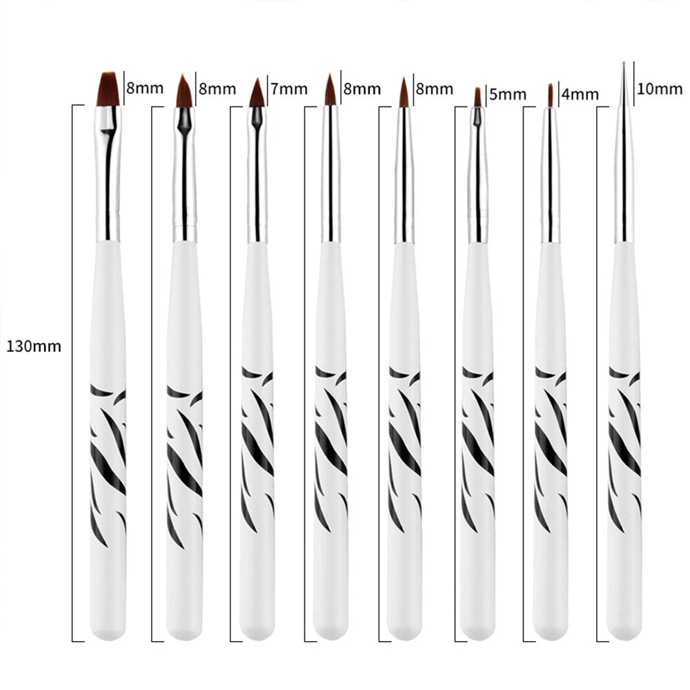 8PCS Nail Art Brush Design Set