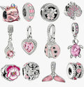 12 Pink charms