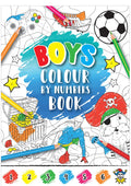 Boys colouring by numbers
