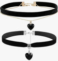 2 Pcs Classic Velvet Black Choker