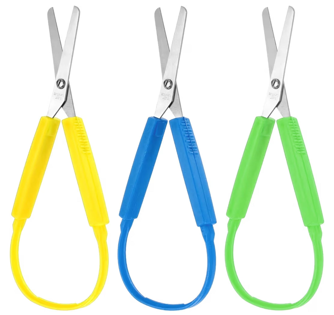 Pack of 3 adapted scissors